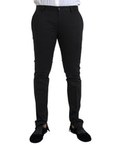 Dolce & Gabbana Black Cotton Stretch Skinny Dress Pants -   -  Dolce & Gabbana.